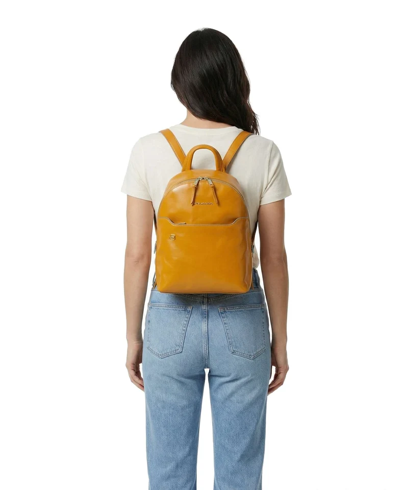 Piquadro Blue Square Sac à dos mustard
