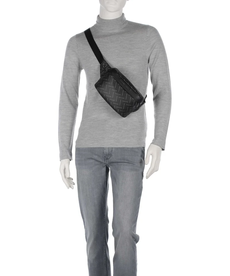 Armani Exchange Ginevra Printed Sac banane black/chiseled stone
