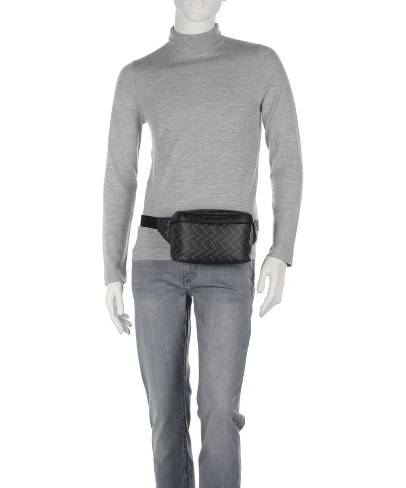 Armani Exchange Ginevra Printed Sac banane black/chiseled stone