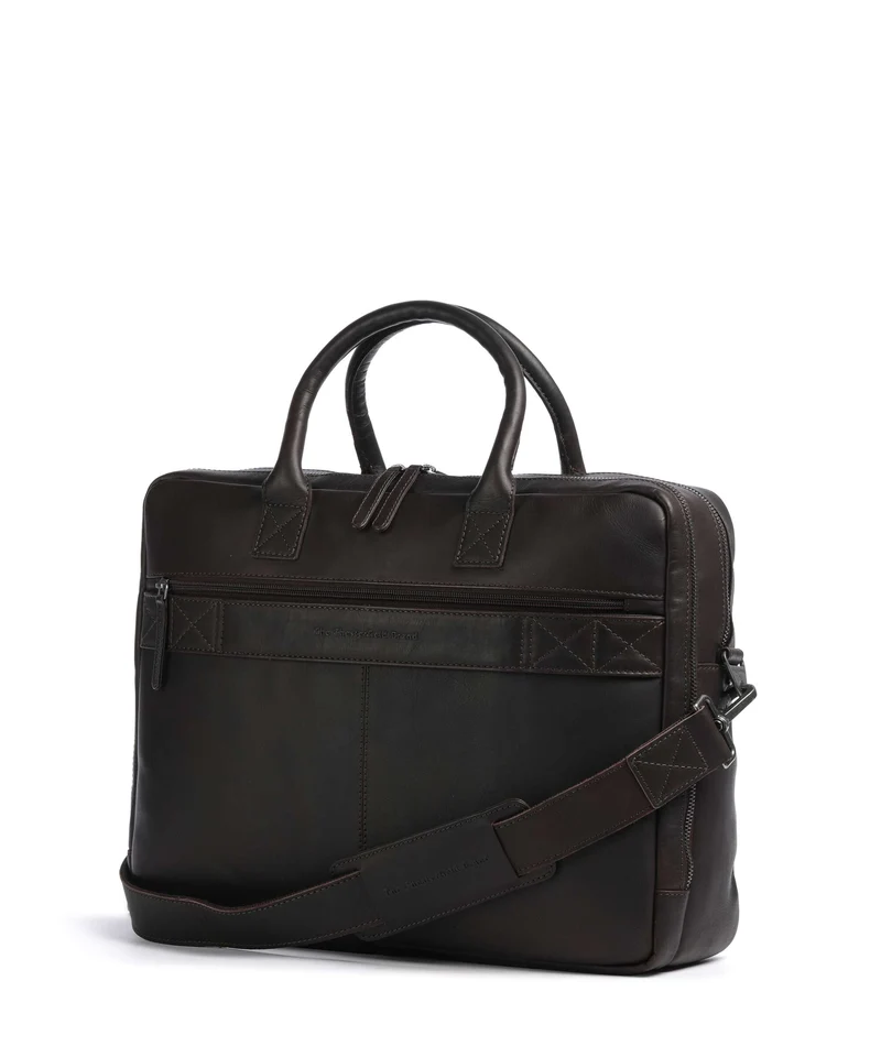 The Chesterfield Brand Wax Pull Up Cow Tacama Sac d'ordinateur brown