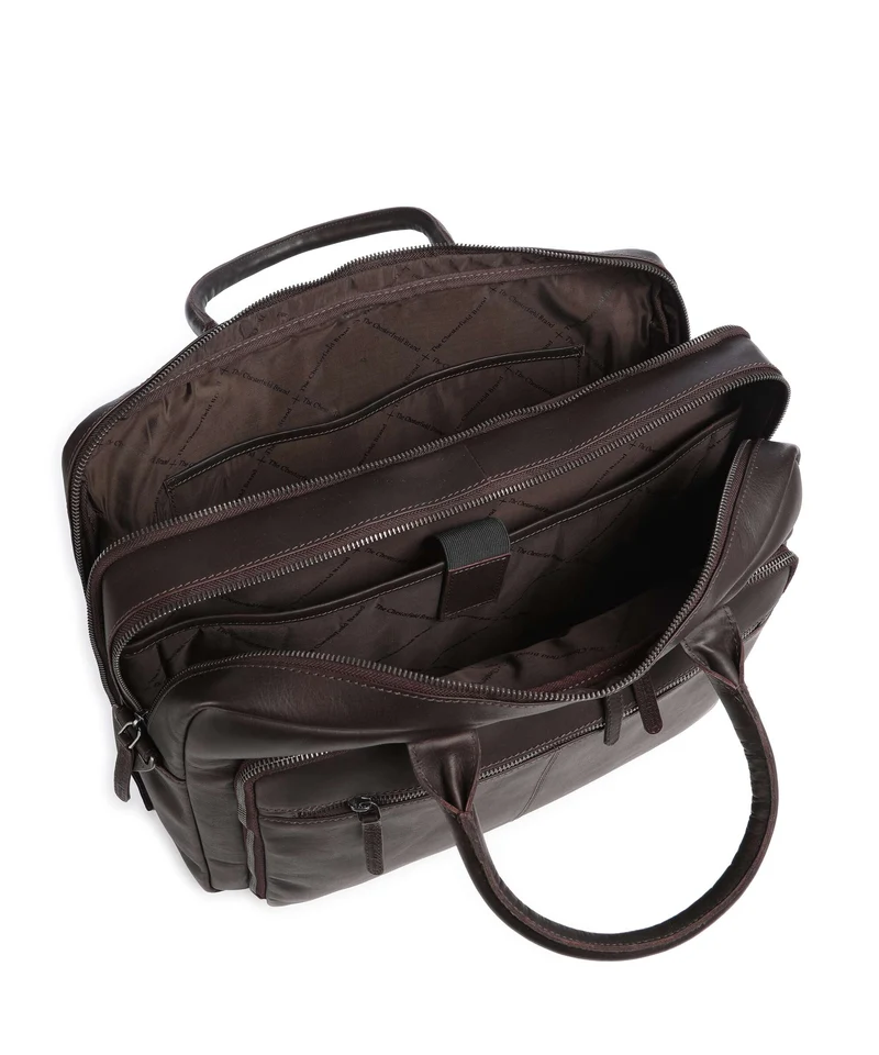 The Chesterfield Brand Wax Pull Up Cow Tacama Sac d'ordinateur brown