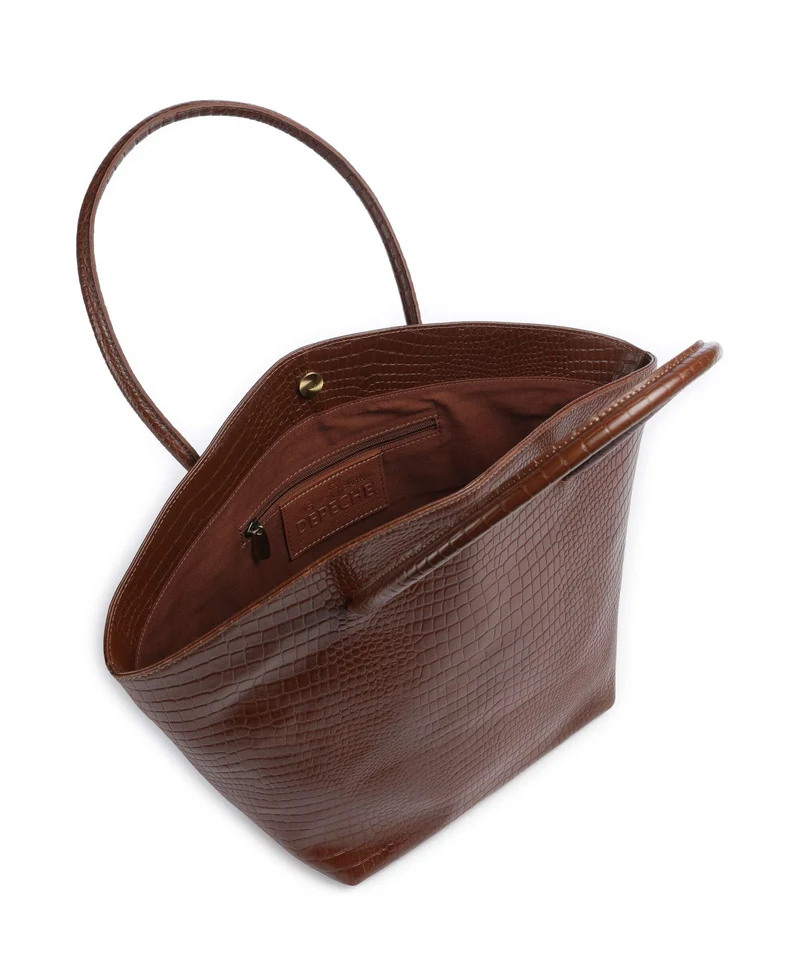 Depeche Fashion Favourites Cabas cognac croco