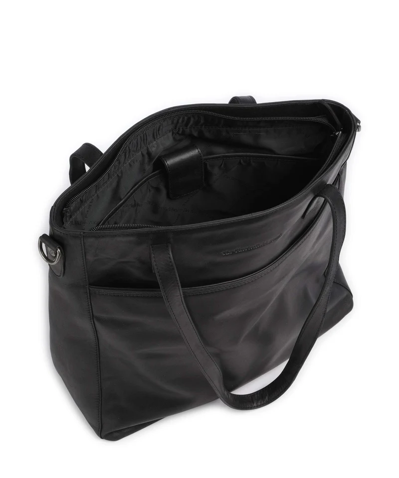 The Chesterfield Brand Wax Pull Up Cow Mosel Cabas black