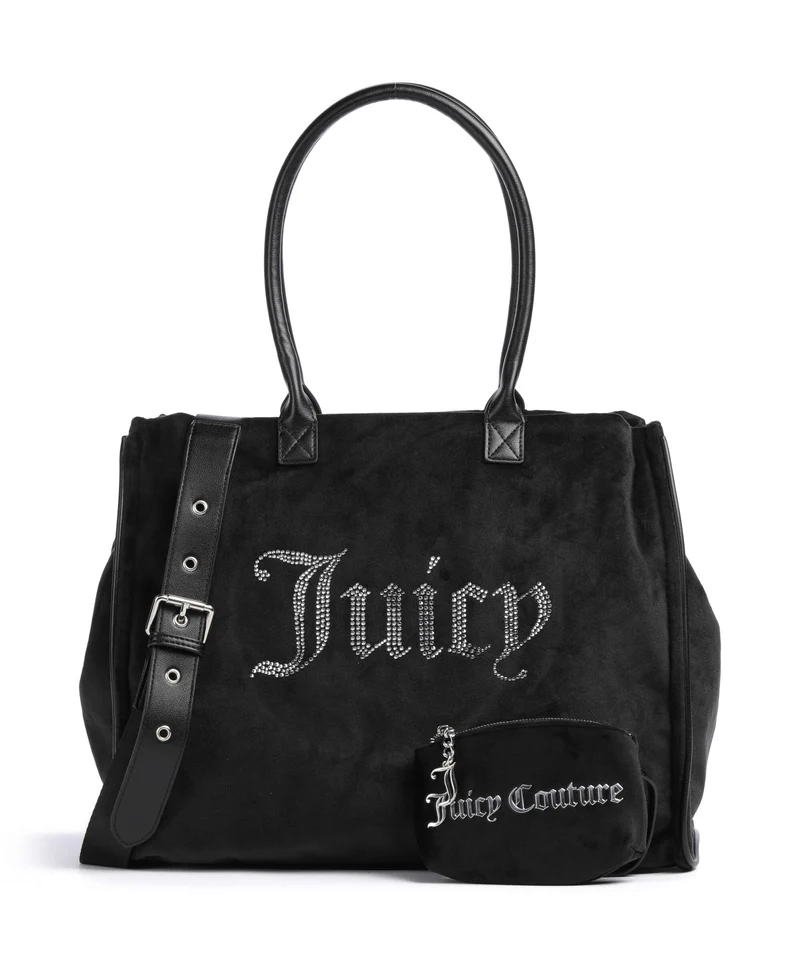 Juicy Couture Iris Velvet Rhinestones L Cabas black