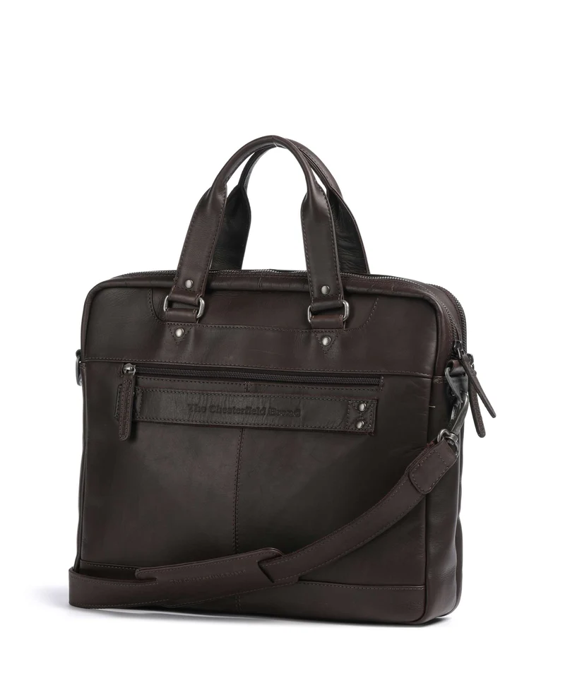 The Chesterfield Brand Wax Pull Up Cow Montara Sac d'ordinateur brown