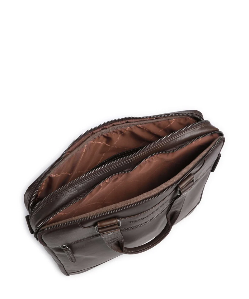 The Chesterfield Brand Wax Pull Up Cow Montara Sac d'ordinateur brown