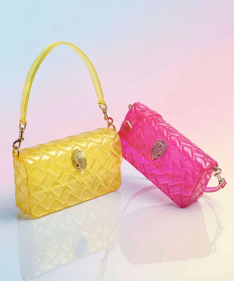 Kurt Geiger Jelly Kensington Sac porté épaule fuchsia