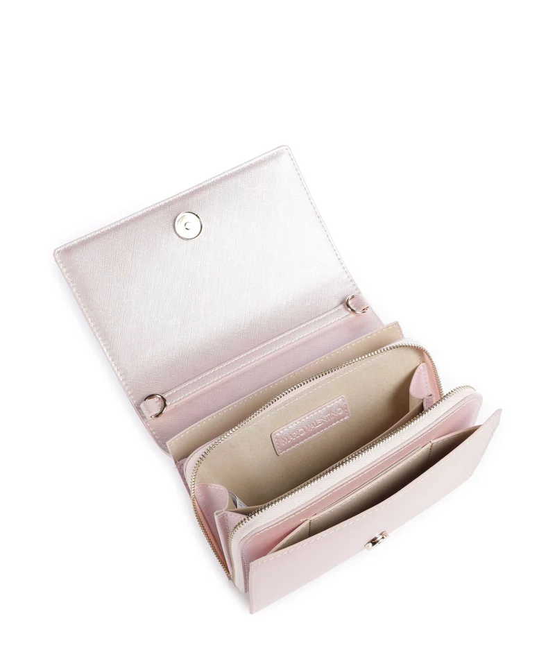 Valentino Bags Portefeuille rosa metallizzato