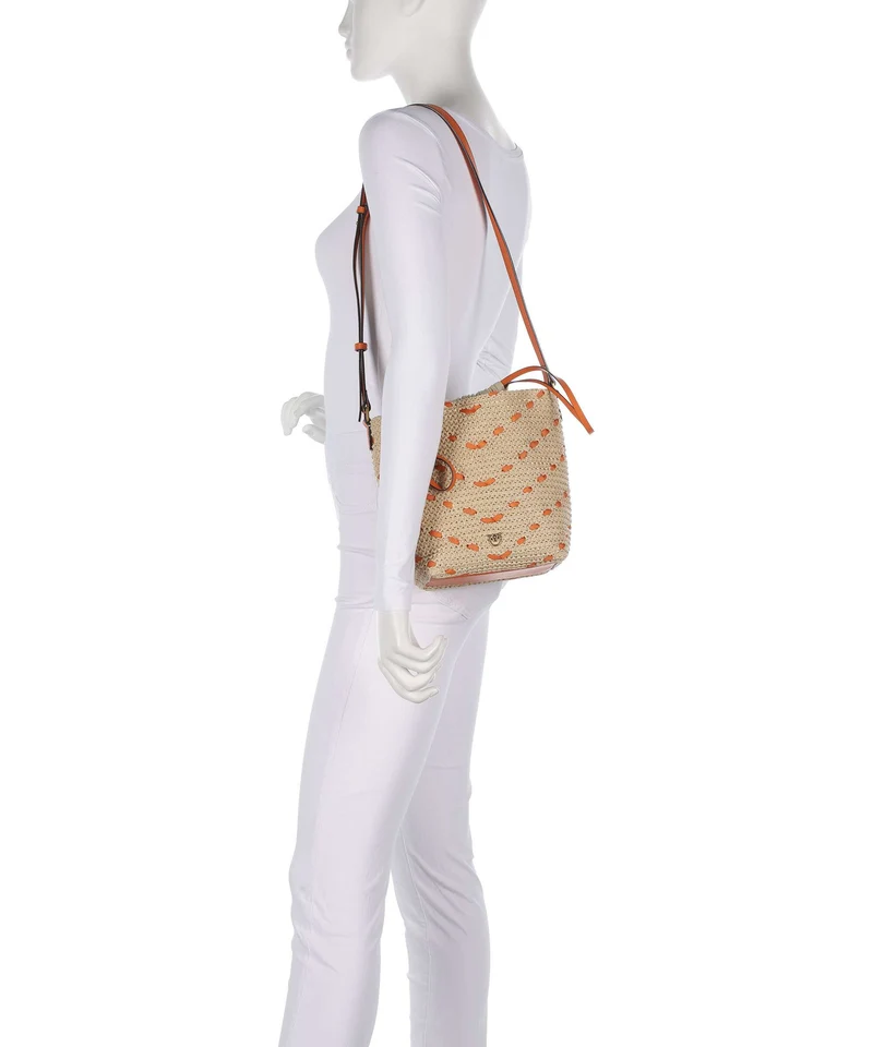 Pinko Sac seau paglia/arancio/antique gold