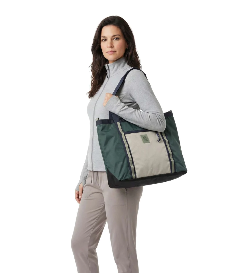 Topo Designs Mountain Utility Cabas forest/bone white