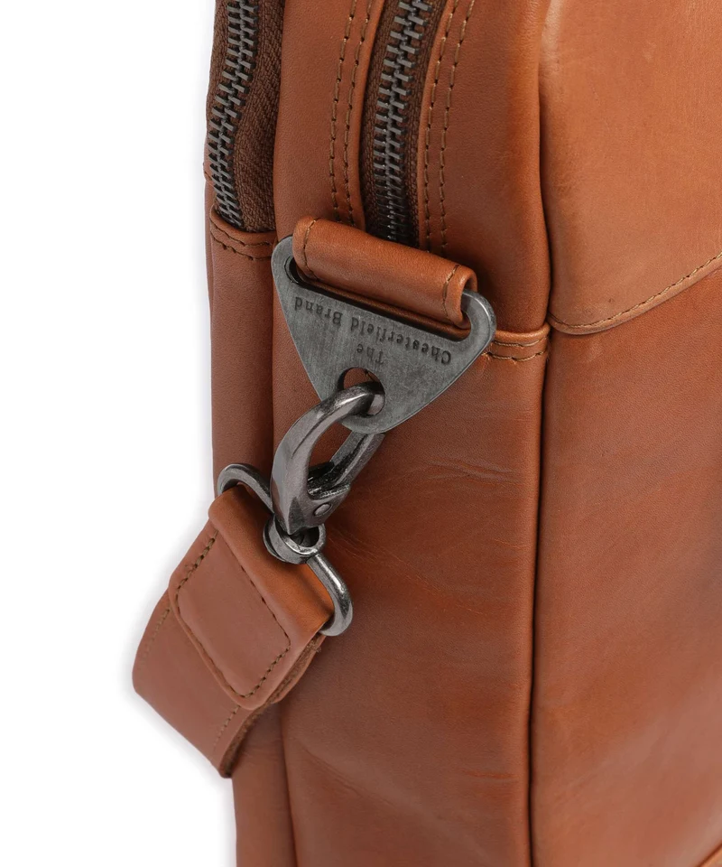 The Chesterfield Brand Wax Pull Up Cow Montara Sac d'ordinateur cognac
