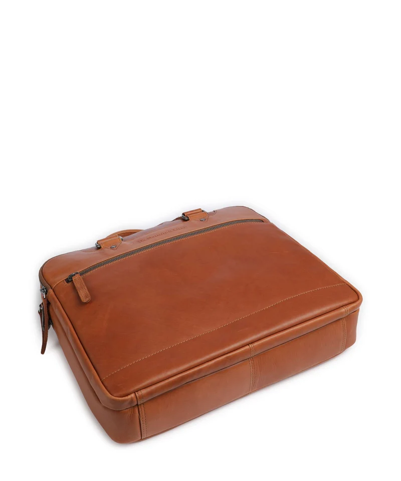 The Chesterfield Brand Wax Pull Up Cow Montara Sac d'ordinateur cognac