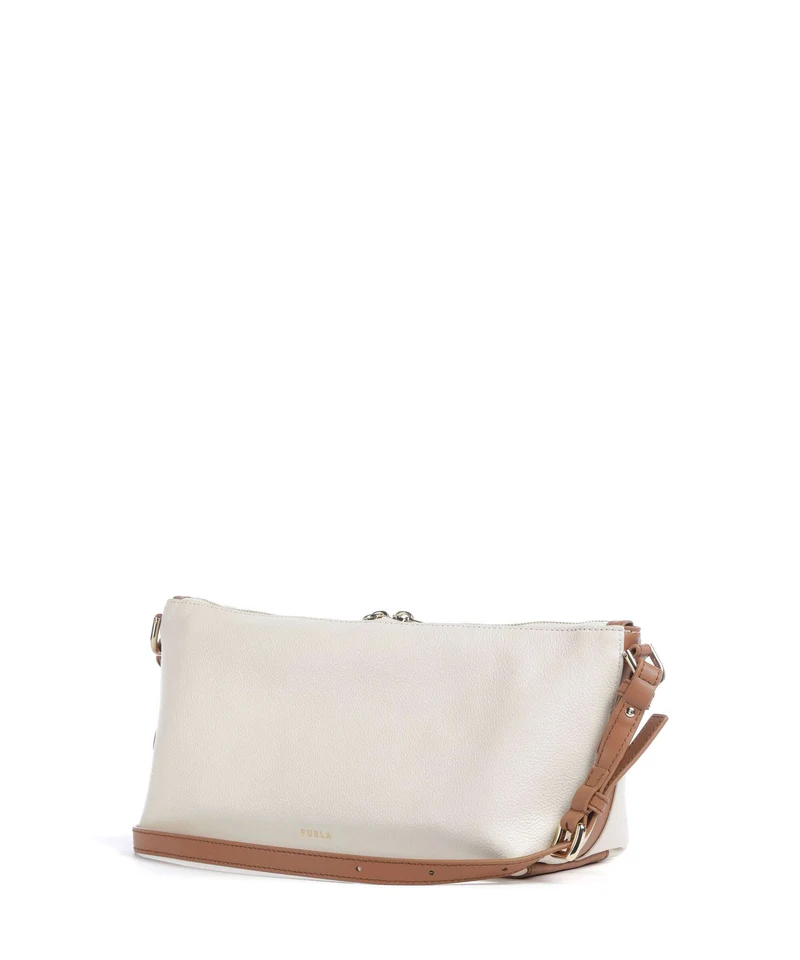 Furla Debby Mini Sac porté épaule panna/brandy