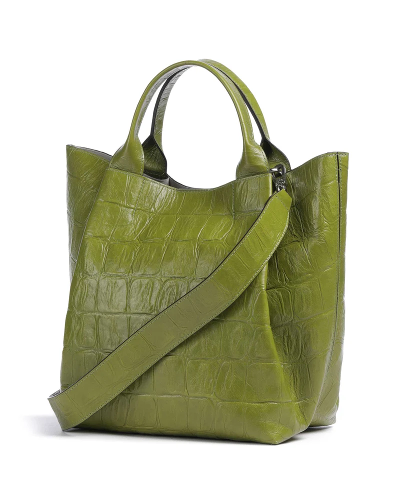 Abro Maxi Cocco Essential Medium Sac à main lime