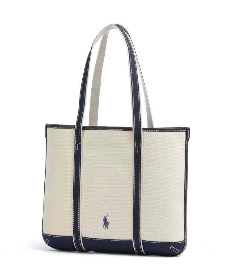 Polo Ralph Lauren Canvas Small Cabas ecru/newport navy