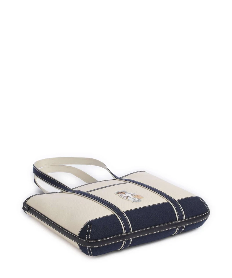 Polo Ralph Lauren Canvas Small Cabas ecru/newport navy