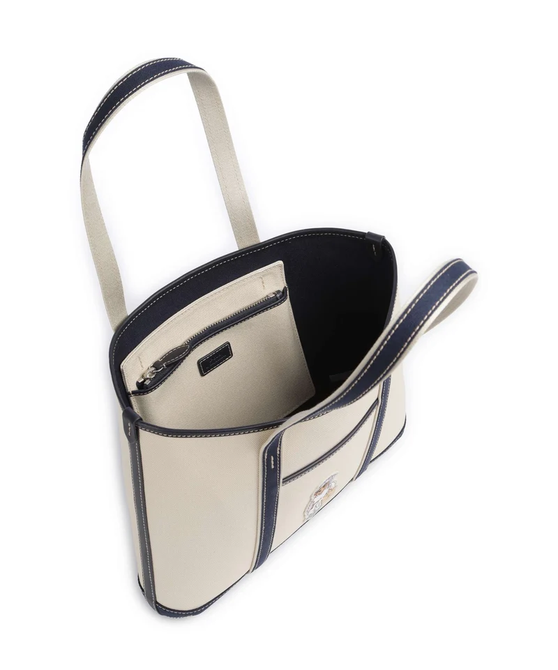 Polo Ralph Lauren Canvas Small Cabas ecru/newport navy