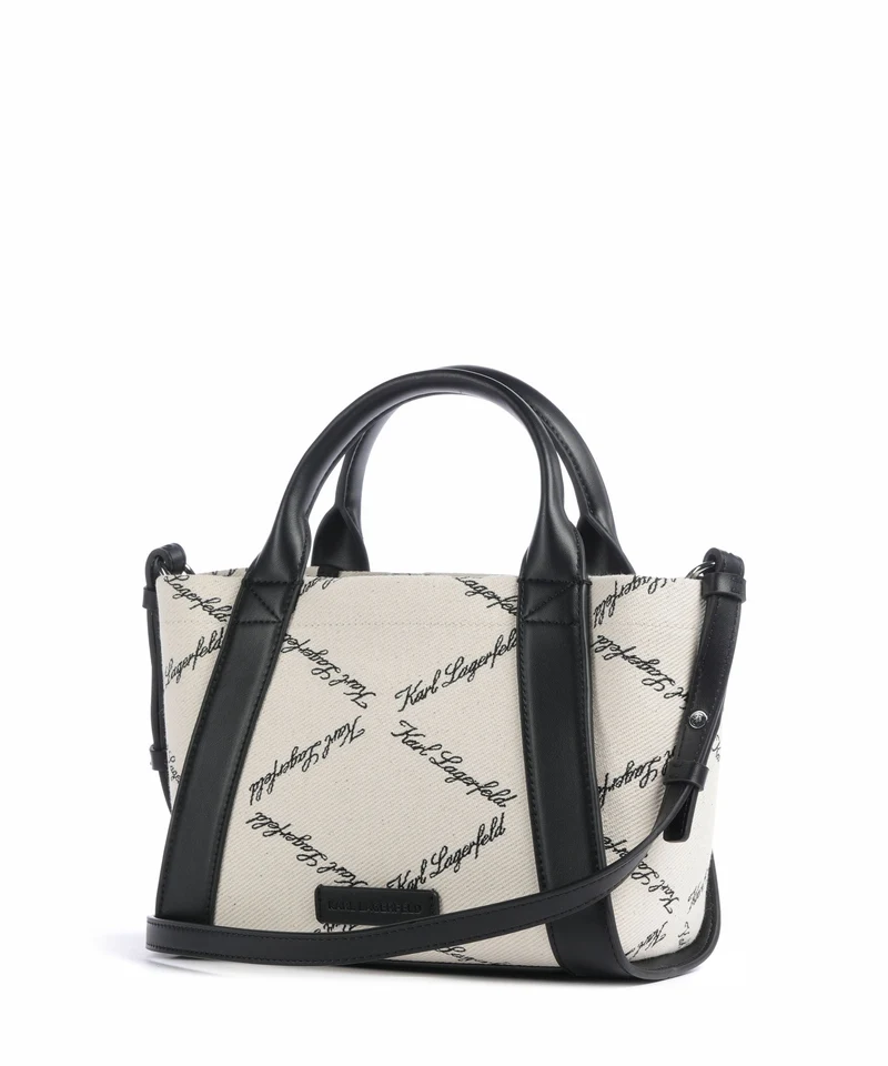 Karl Lagerfeld K/Ville Small Sac à main natural canvas/black