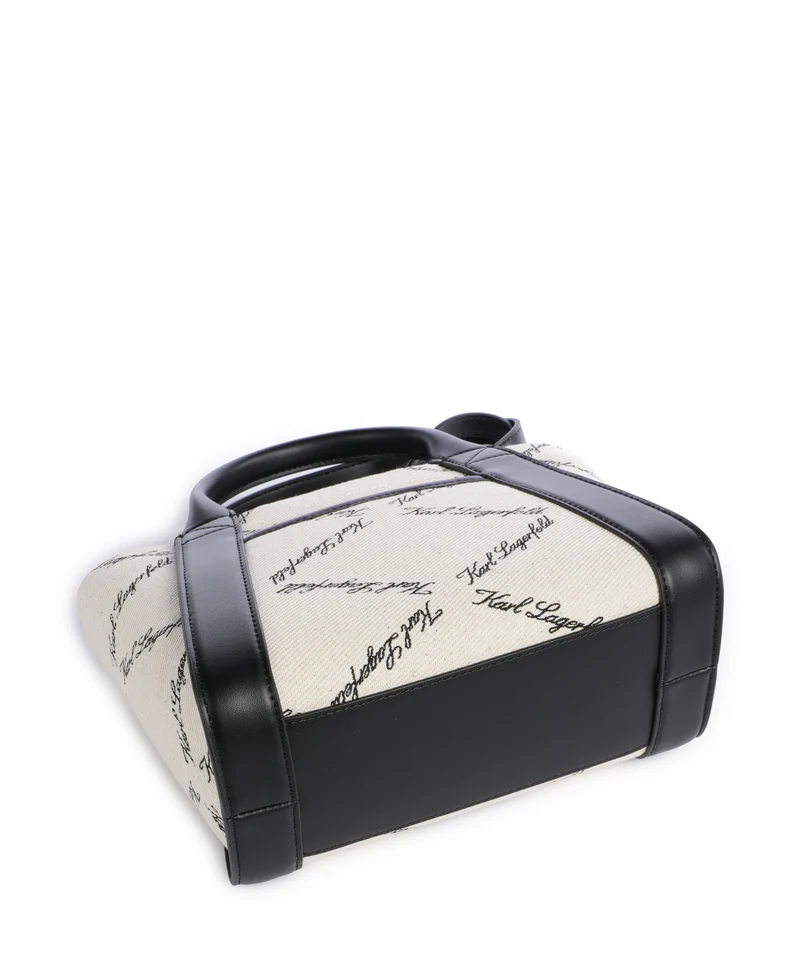 Karl Lagerfeld K/Ville Small Sac à main natural canvas/black