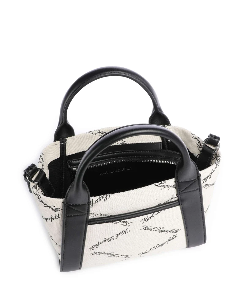 Karl Lagerfeld K/Ville Small Sac à main natural canvas/black
