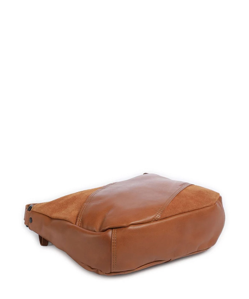 Spikes & Sparrow Suede Mix Lorain Sac bandoulière brandy
