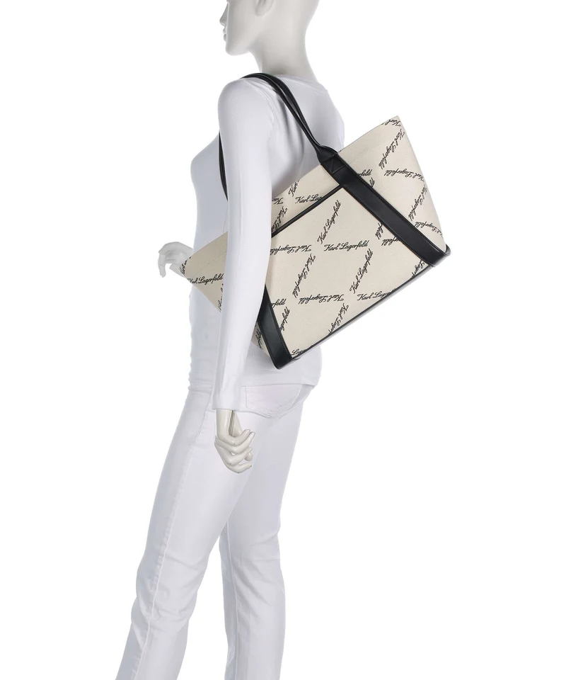 Karl Lagerfeld K/Ville Small Cabas natural canvas/black