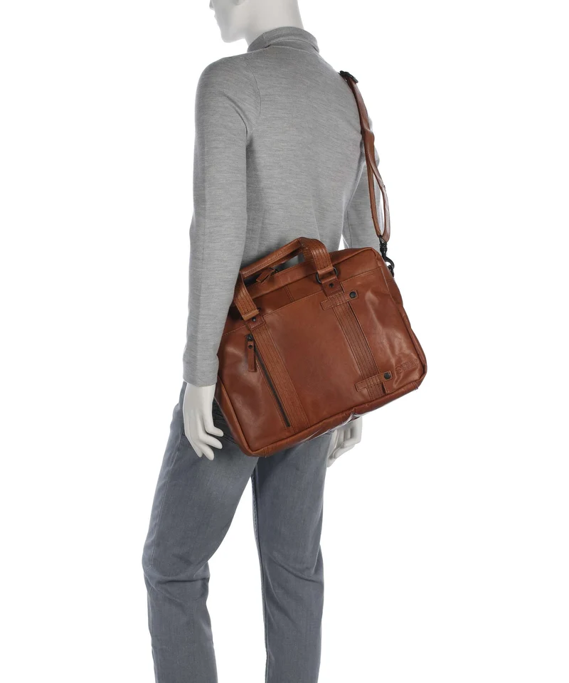 Spikes & Sparrow Bronco Dexter Porte-document brandy
