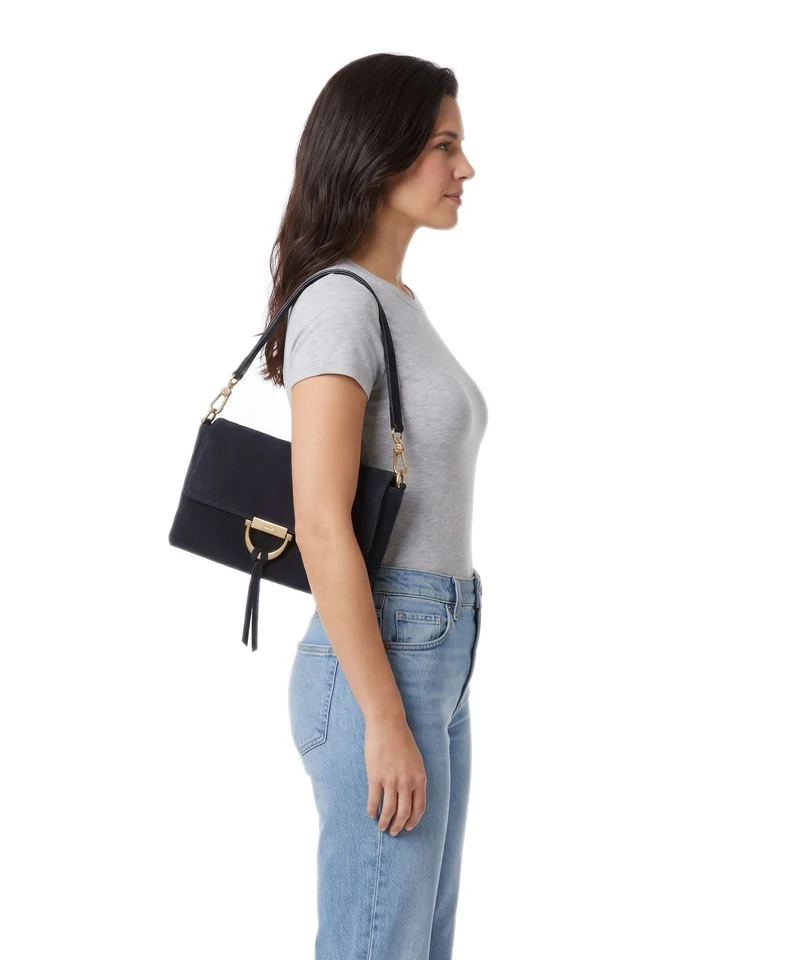 Abro Suede Temi Sac porté épaule navy