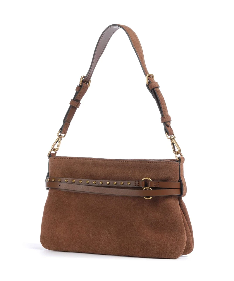 Pinko Belt Mini Sac porté épaule marrone/leone/antique gold