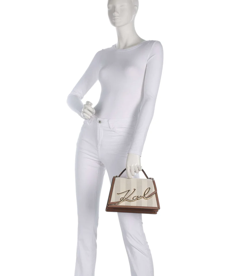 Karl Lagerfeld K/Signature 2.0 Medium Sac à main natural canvas/tan
