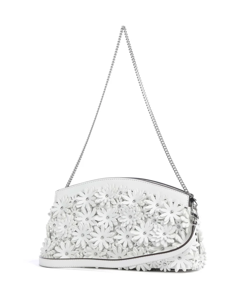 Michael Kors Athena Dome Chain Small Sac porté épaule optic white