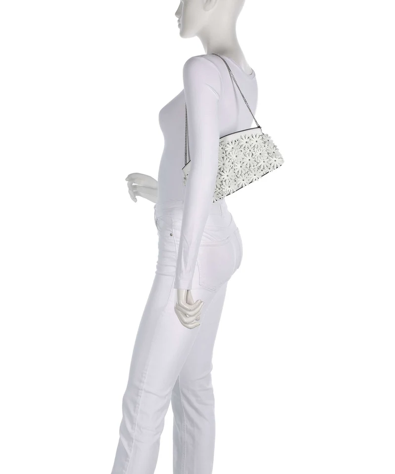 Michael Kors Athena Dome Chain Small Sac porté épaule optic white
