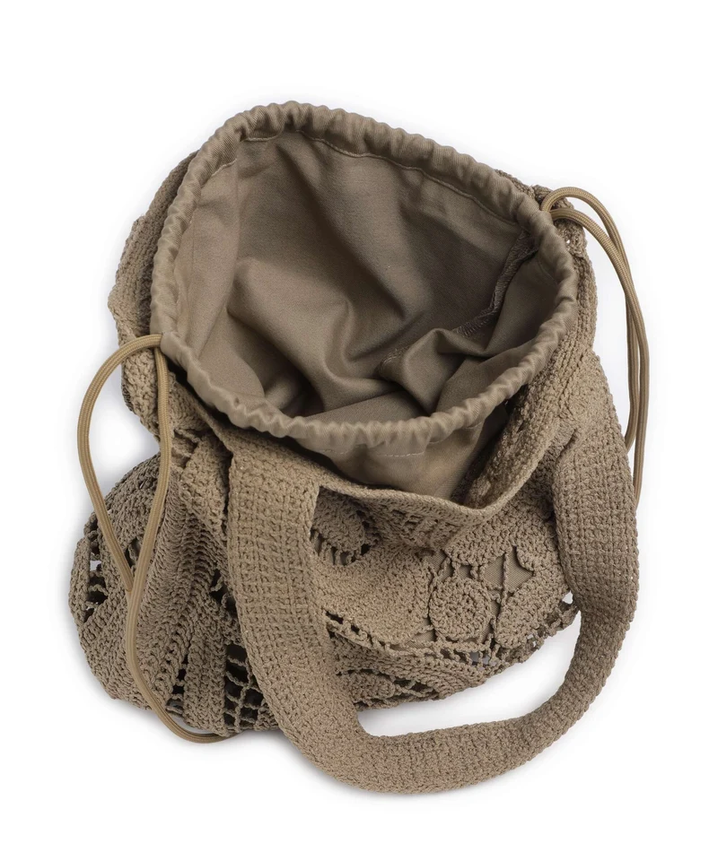 Pinko Crochet Geometrico Sac fourre-tout verde canguro