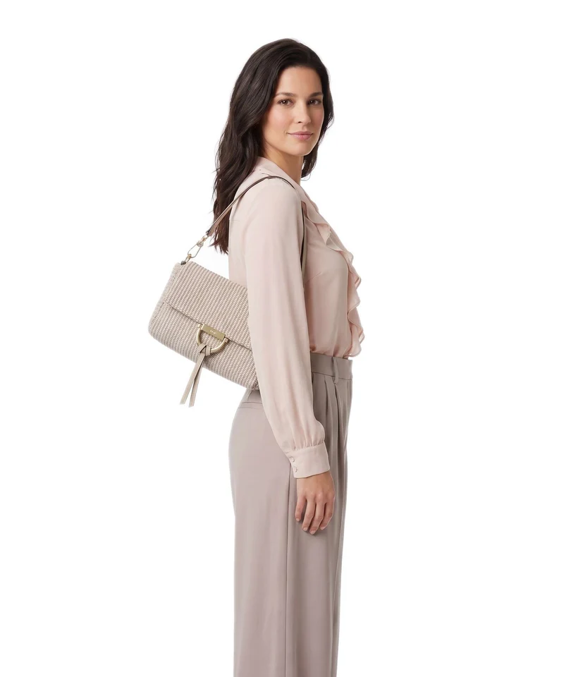 Abro Raffia Classica Temi Sac porté épaule sahara