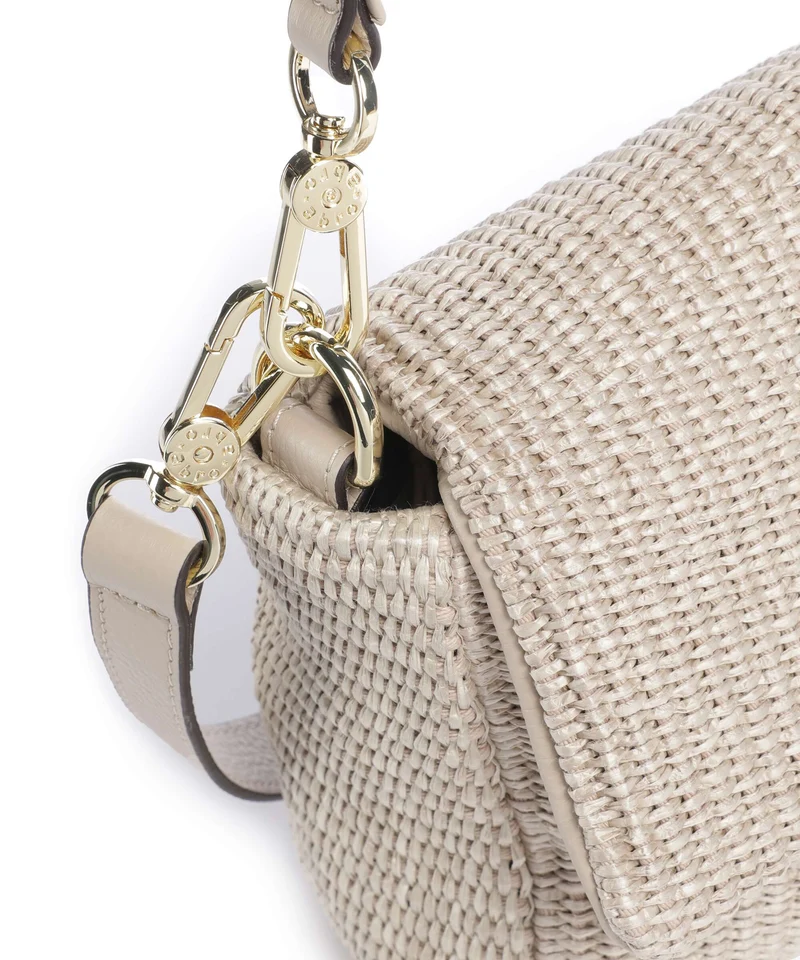 Abro Raffia Classica Temi Sac porté épaule sahara