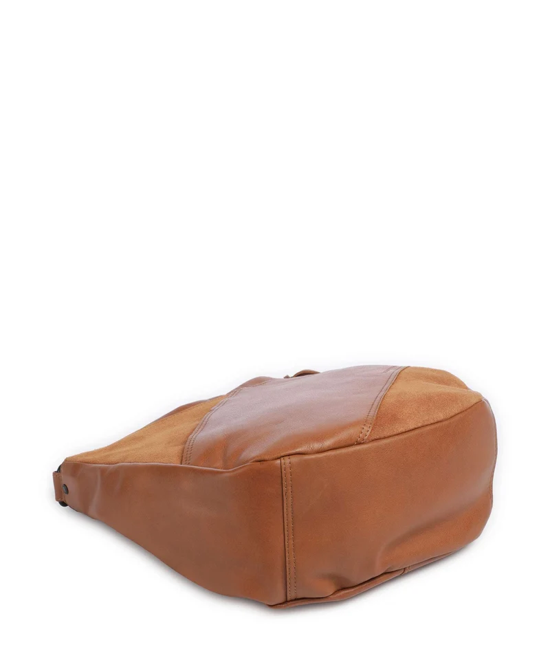 Spikes & Sparrow Suede Mix Natalia Sac fourre-tout brandy