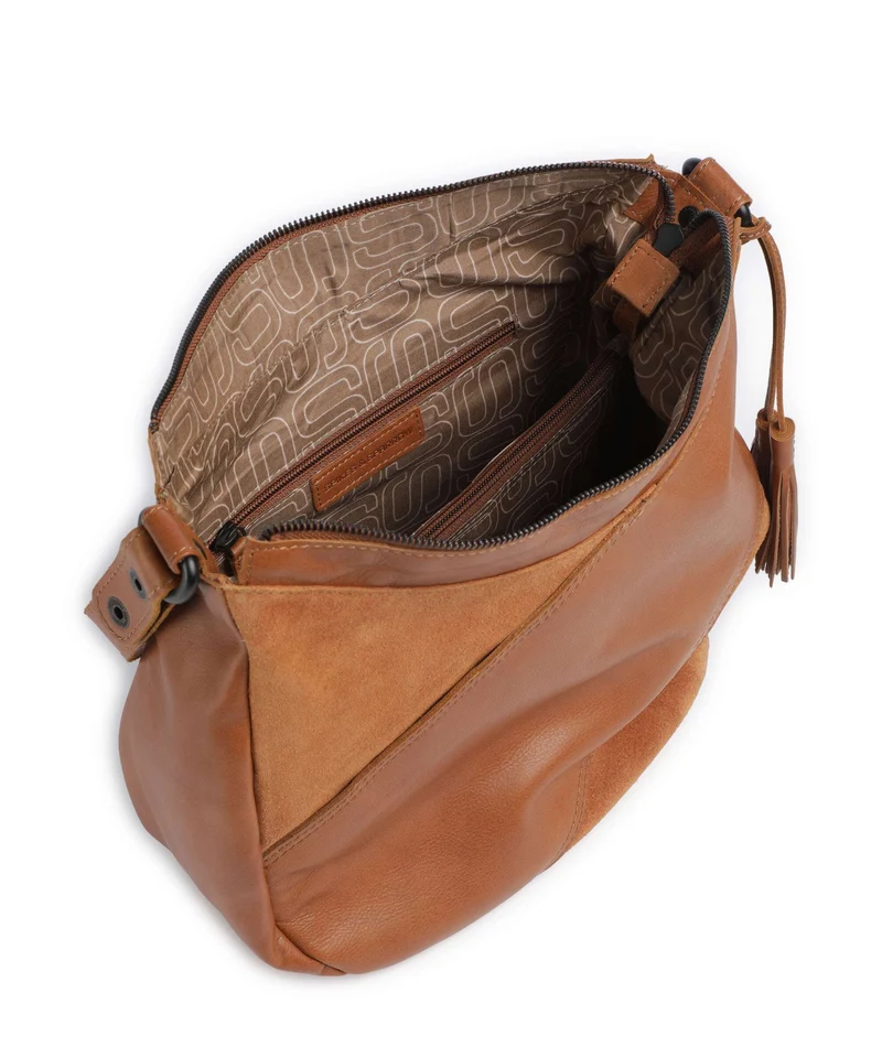 Spikes & Sparrow Suede Mix Natalia Sac fourre-tout brandy