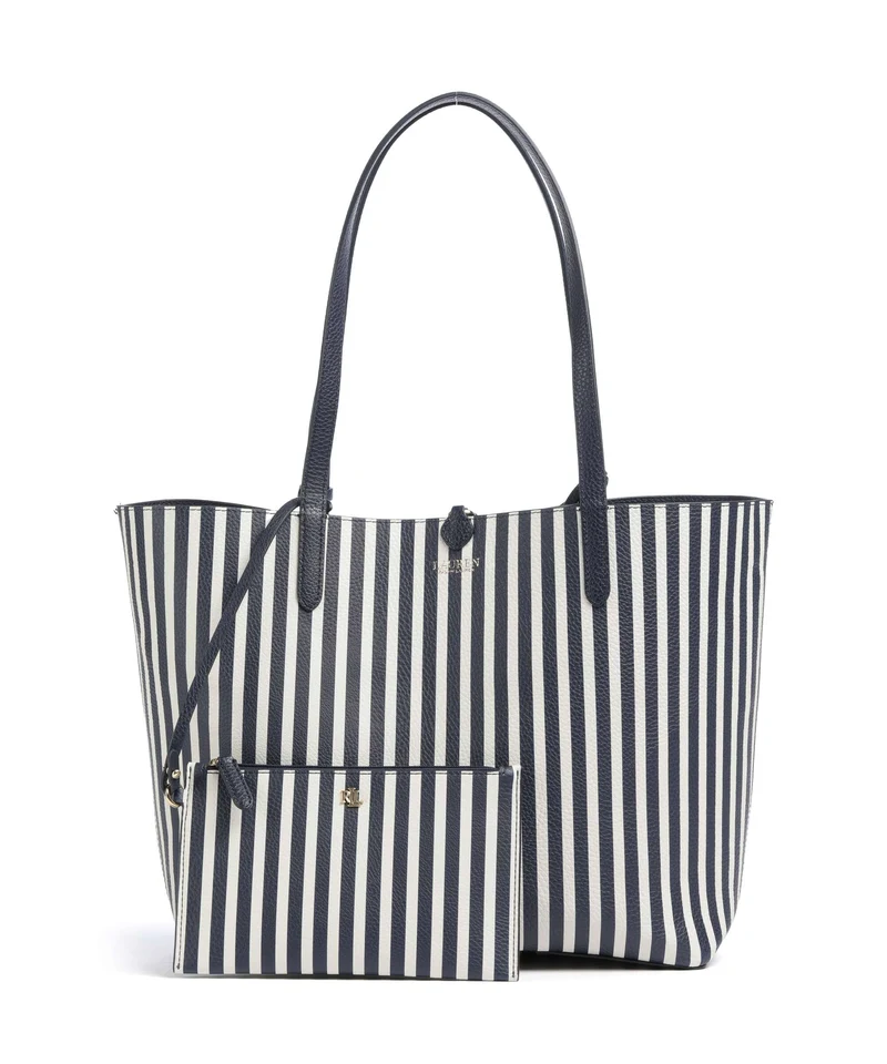Lauren Ralph Lauren Medium Cabas refined navy/skinny stripe