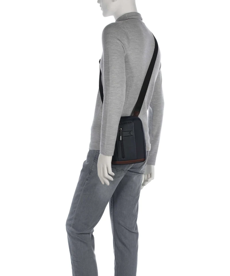 Piquadro Brief 2 Sac bandoulière blue/cognac