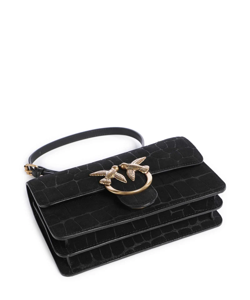 Pinko Love One Mini Sac porté épaule nero/antique gold