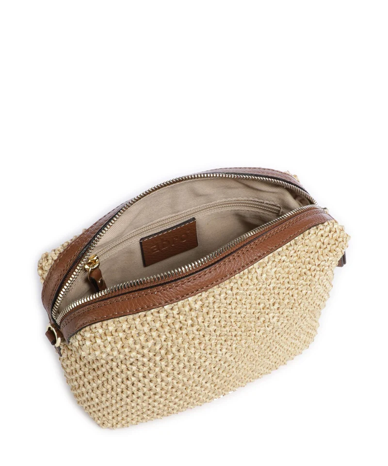 Abro Maglia Raffia Kaia Sac bandoulière natural/nut