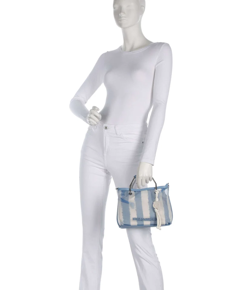Karl Lagerfeld Ikon Small Sac à main blue bloom stripes