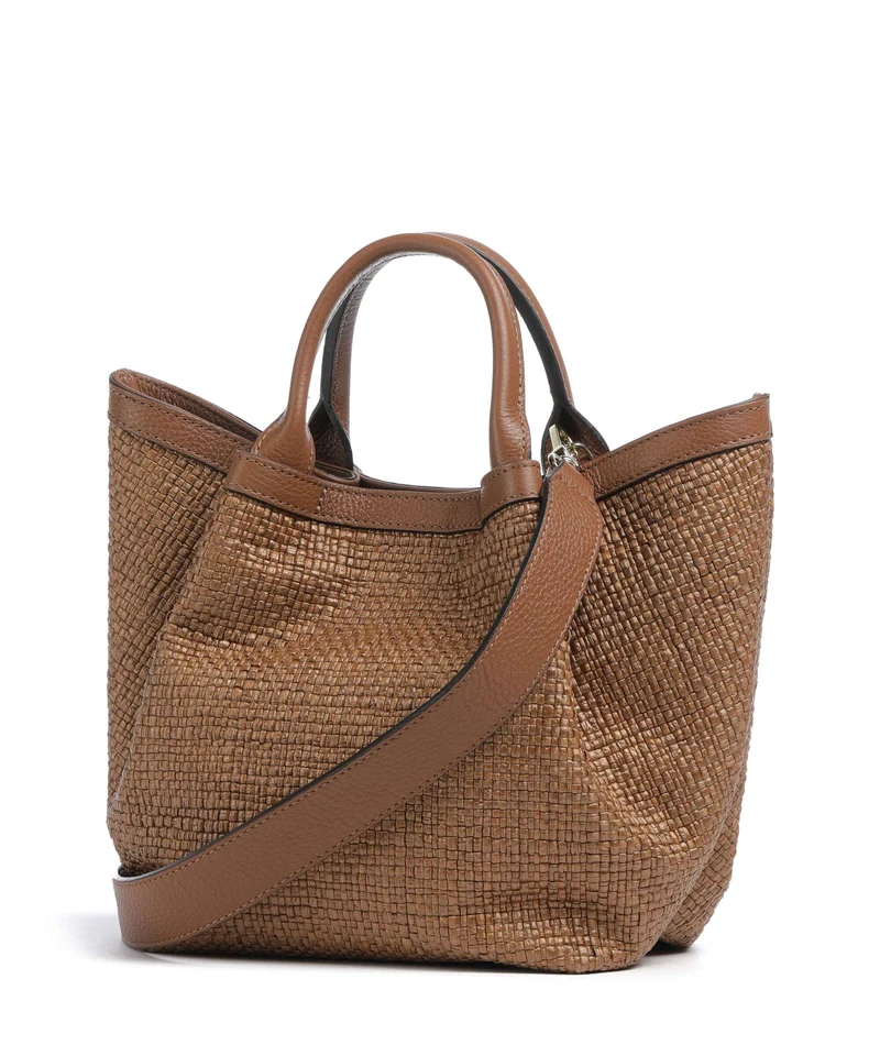 Abro Raffia Intreccio Essential Small Sac à main caramel/cognac