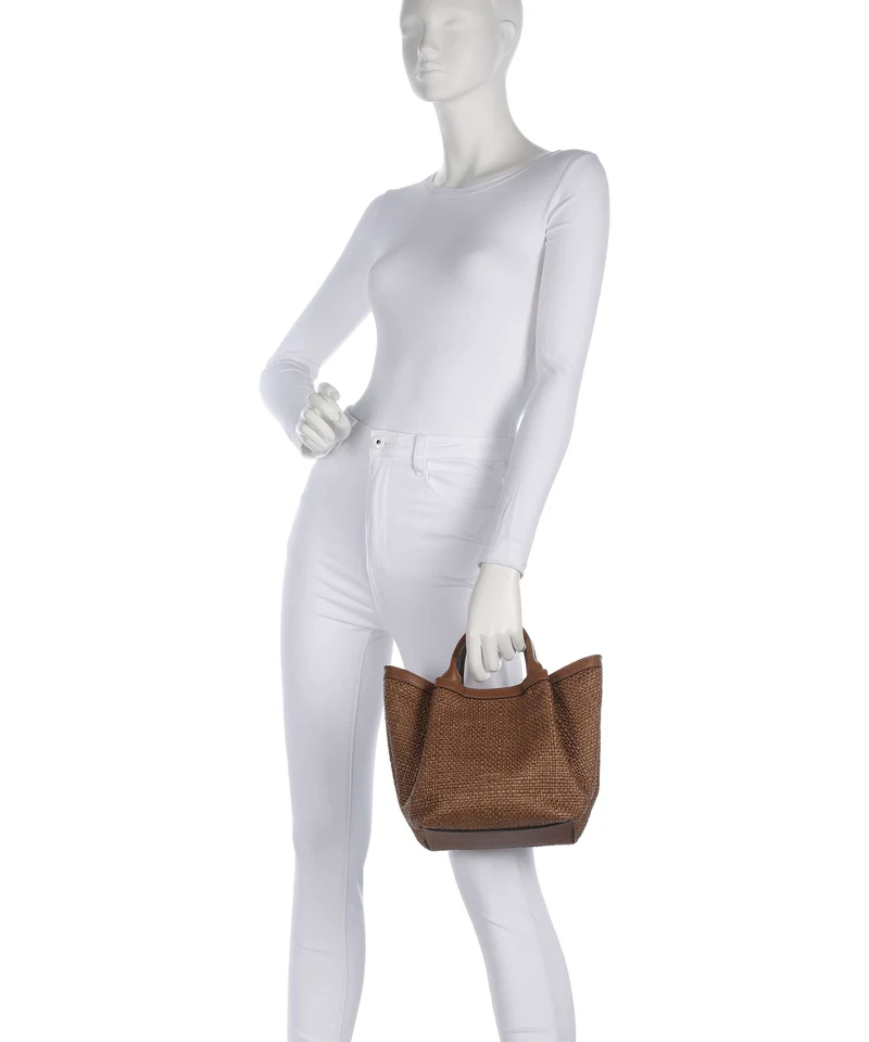 Abro Raffia Intreccio Essential Small Sac à main caramel/cognac