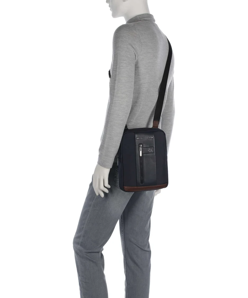 Piquadro Brief 2 Sac bandoulière blue/cognac