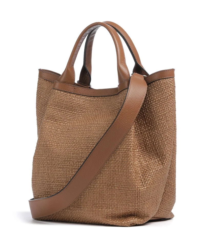 Abro Raffia Intreccio Essential Medium Sac à main caramel/cognac