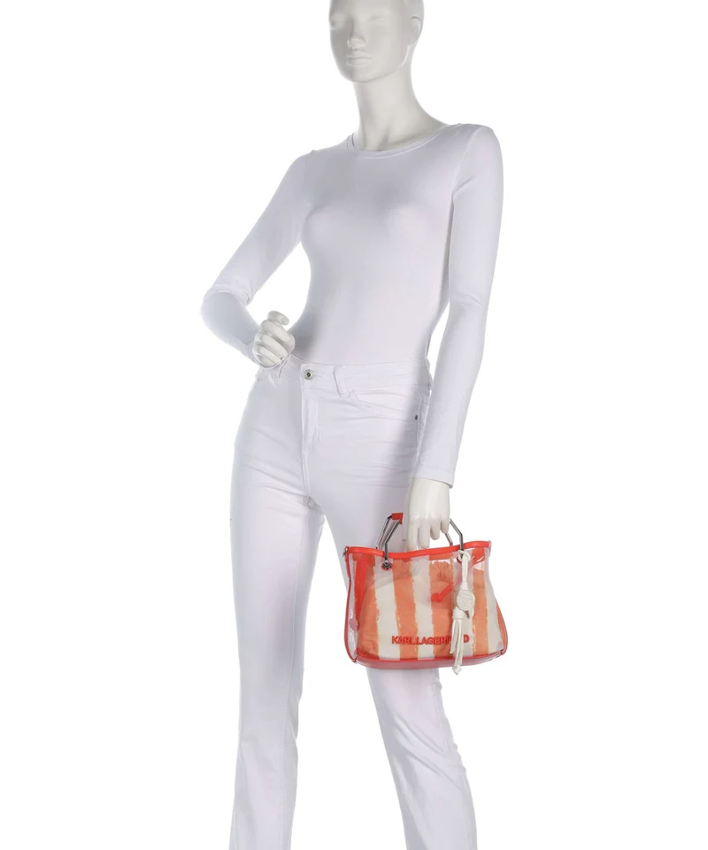 Karl Lagerfeld Ikon Small Sac à main grapefruit stripes