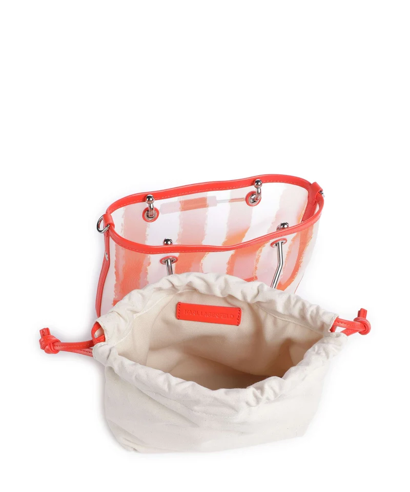 Karl Lagerfeld Ikon Small Sac à main grapefruit stripes