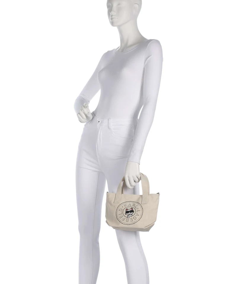 Karl Lagerfeld Ikon Circle Choupette Small Sac à main off white