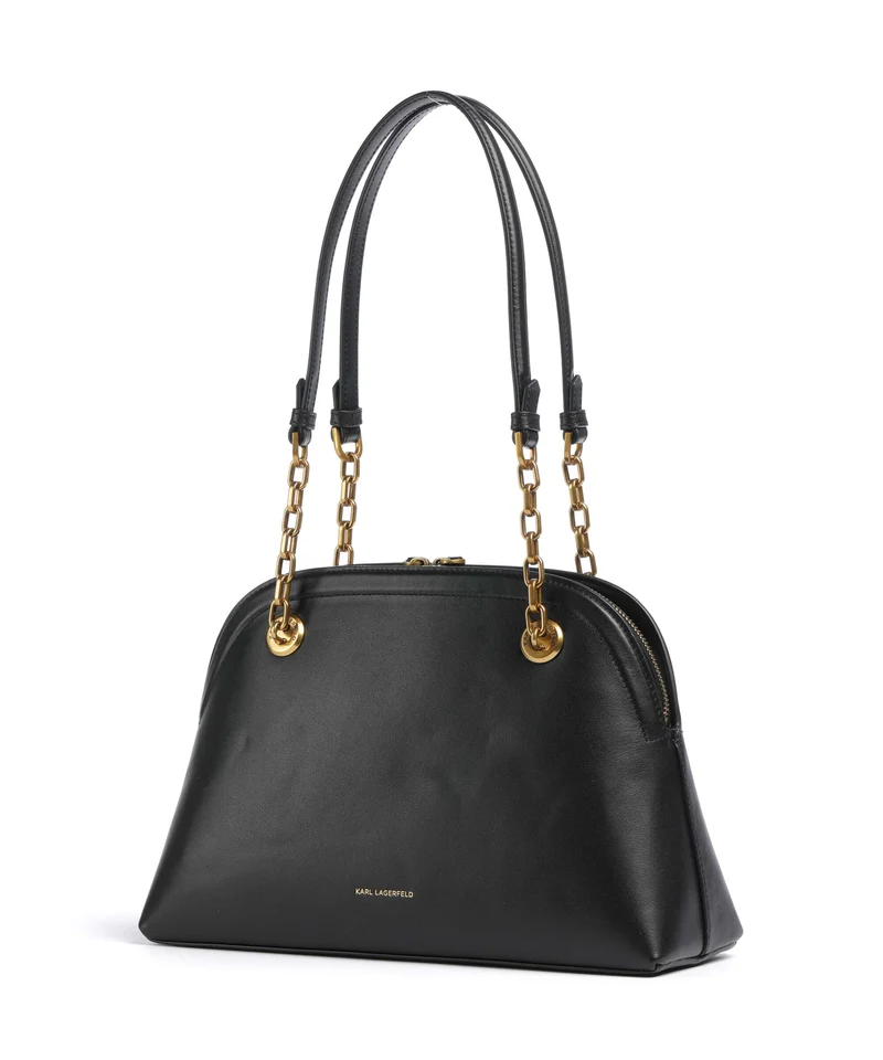 Karl Lagerfeld K/Autograph Bowling Medium Sac porté épaule black/gold
